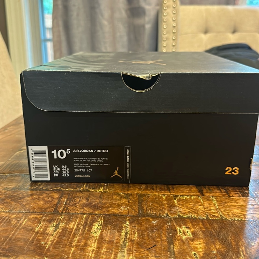 Air Jordan 7 Retro white/french blue/university blue size 10.5